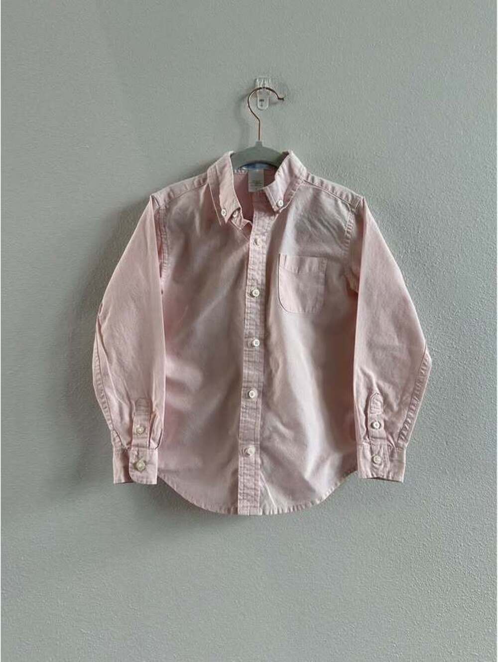 Janie and Jack boys pink button down shirt size 5